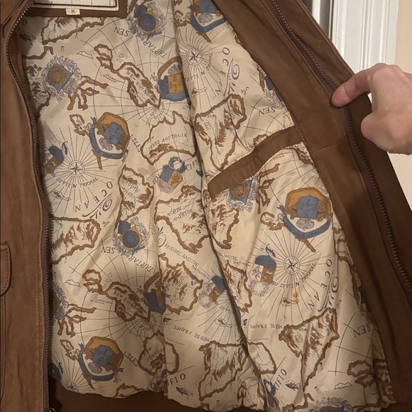 Brown Suede Bomber Jacket - Picture 8 of 10